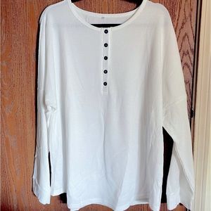 Glanzition Womens casual Waffle top